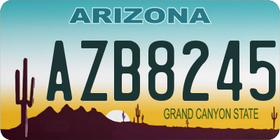 AZ license plate AZB8245