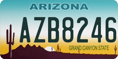 AZ license plate AZB8246