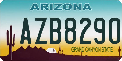 AZ license plate AZB8290
