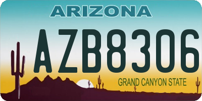 AZ license plate AZB8306