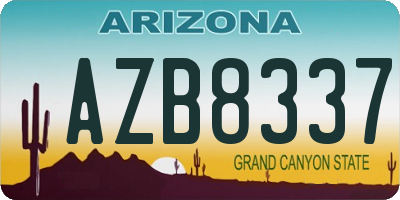 AZ license plate AZB8337