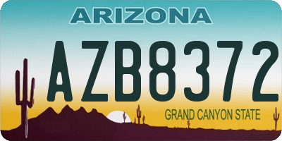 AZ license plate AZB8372