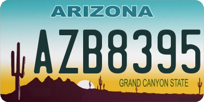 AZ license plate AZB8395