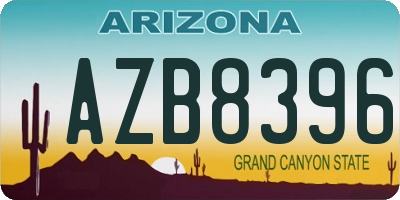 AZ license plate AZB8396