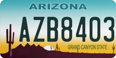 AZ license plate AZB8403