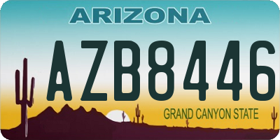 AZ license plate AZB8446