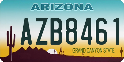 AZ license plate AZB8461