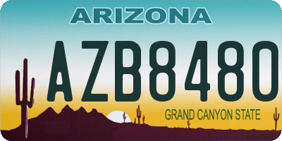 AZ license plate AZB8480