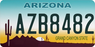AZ license plate AZB8482