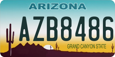 AZ license plate AZB8486