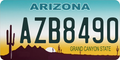 AZ license plate AZB8490