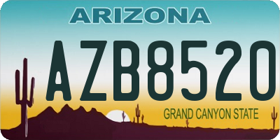 AZ license plate AZB8520