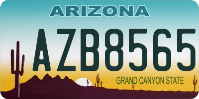AZ license plate AZB8565