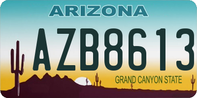 AZ license plate AZB8613
