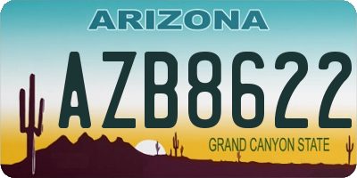 AZ license plate AZB8622