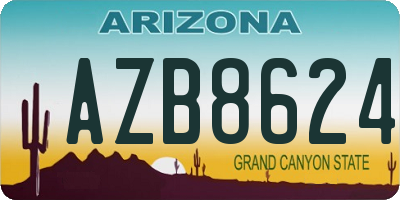 AZ license plate AZB8624