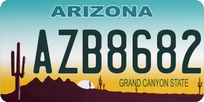 AZ license plate AZB8682