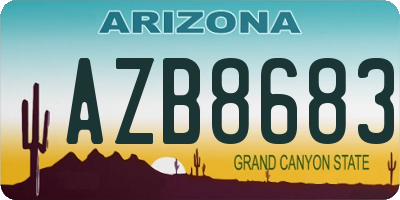 AZ license plate AZB8683