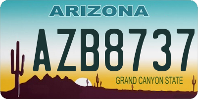 AZ license plate AZB8737