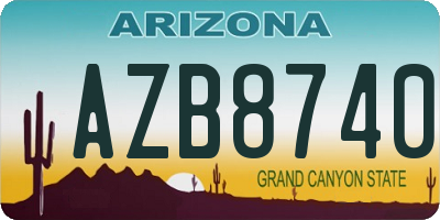 AZ license plate AZB8740
