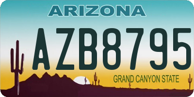 AZ license plate AZB8795