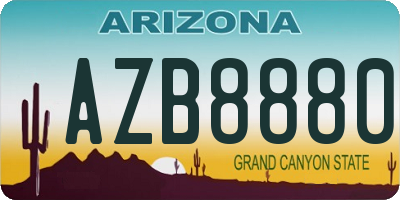 AZ license plate AZB8880
