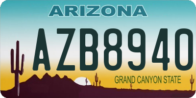 AZ license plate AZB8940