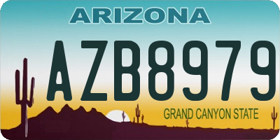 AZ license plate AZB8979