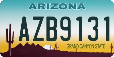 AZ license plate AZB9131