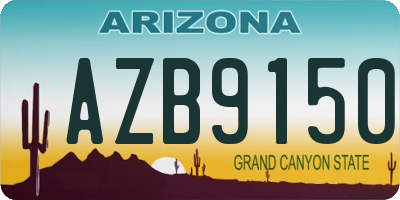 AZ license plate AZB9150