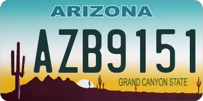 AZ license plate AZB9151