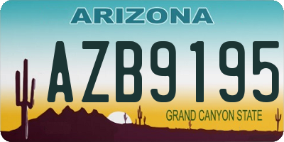 AZ license plate AZB9195