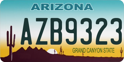 AZ license plate AZB9323