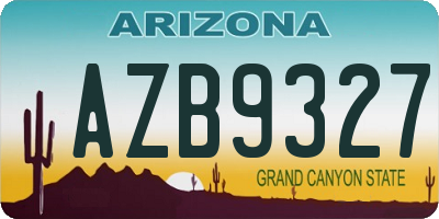AZ license plate AZB9327