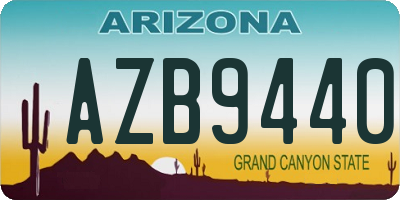 AZ license plate AZB9440