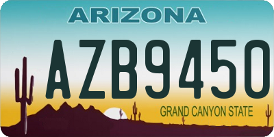 AZ license plate AZB9450
