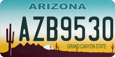 AZ license plate AZB9530