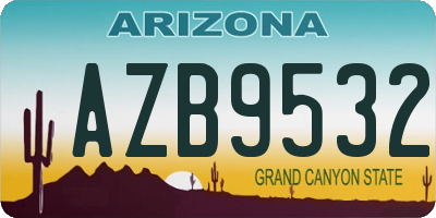 AZ license plate AZB9532