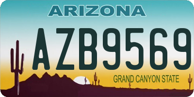 AZ license plate AZB9569
