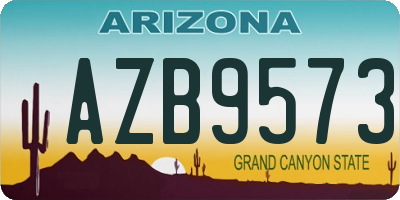 AZ license plate AZB9573