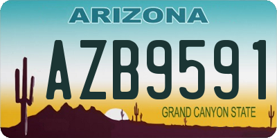 AZ license plate AZB9591