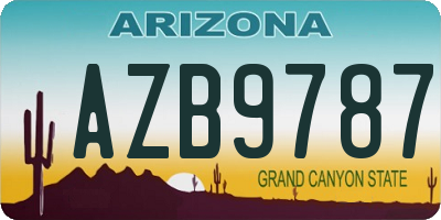 AZ license plate AZB9787