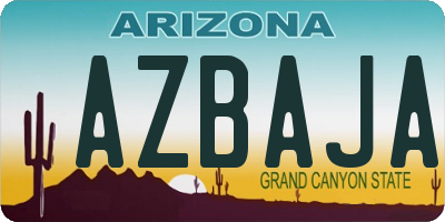 AZ license plate AZBAJA