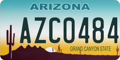 AZ license plate AZC0484