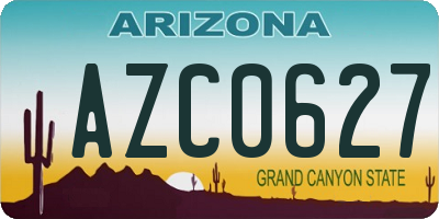 AZ license plate AZC0627