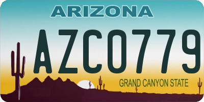 AZ license plate AZC0779