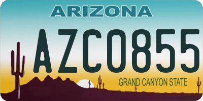 AZ license plate AZC0855