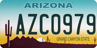 AZ license plate AZC0979