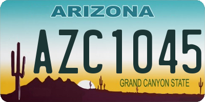AZ license plate AZC1045