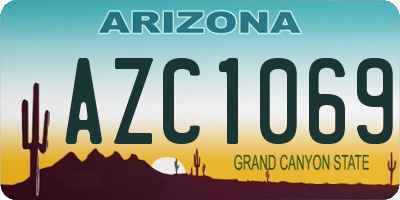 AZ license plate AZC1069